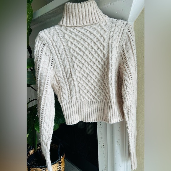 Rag & Bone Elizabeth Cable Turtleneck in Ivory - Picture 11 of 13